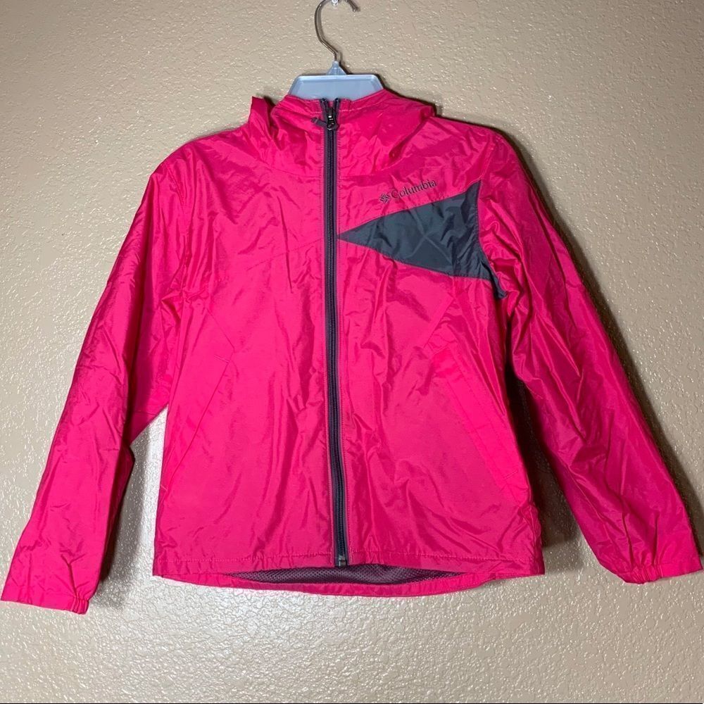 Columbia girls pink wind breaker jacket‎
